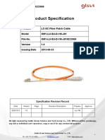 Om1 MM LC Upc To SC Upc 1m Duplex Fiber Optic Patch Cable Data Sheet 223009