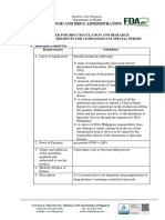 Checklist of Requirements For Compassionate Special Permit
