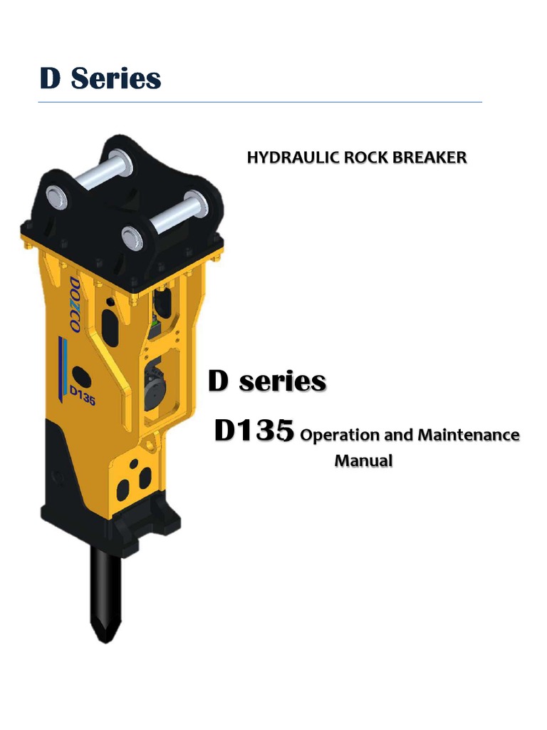 DOZCO D135 Rock Breaker Manual | PDF | Piston | Valve