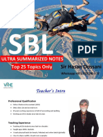 SBL ULTRA Summartized Notes Top 25 Topics by Sir Hasan Dossani