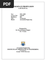 Aerospace Propulsion - Lab Manual