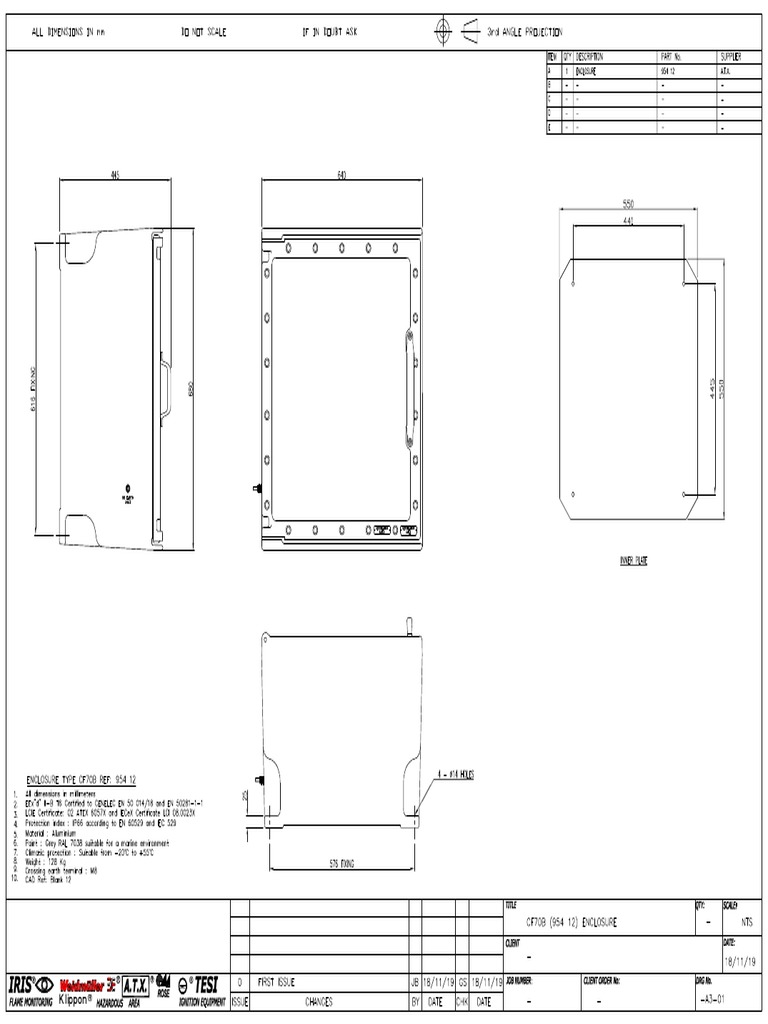 CF70B Enclosure Specs PDF