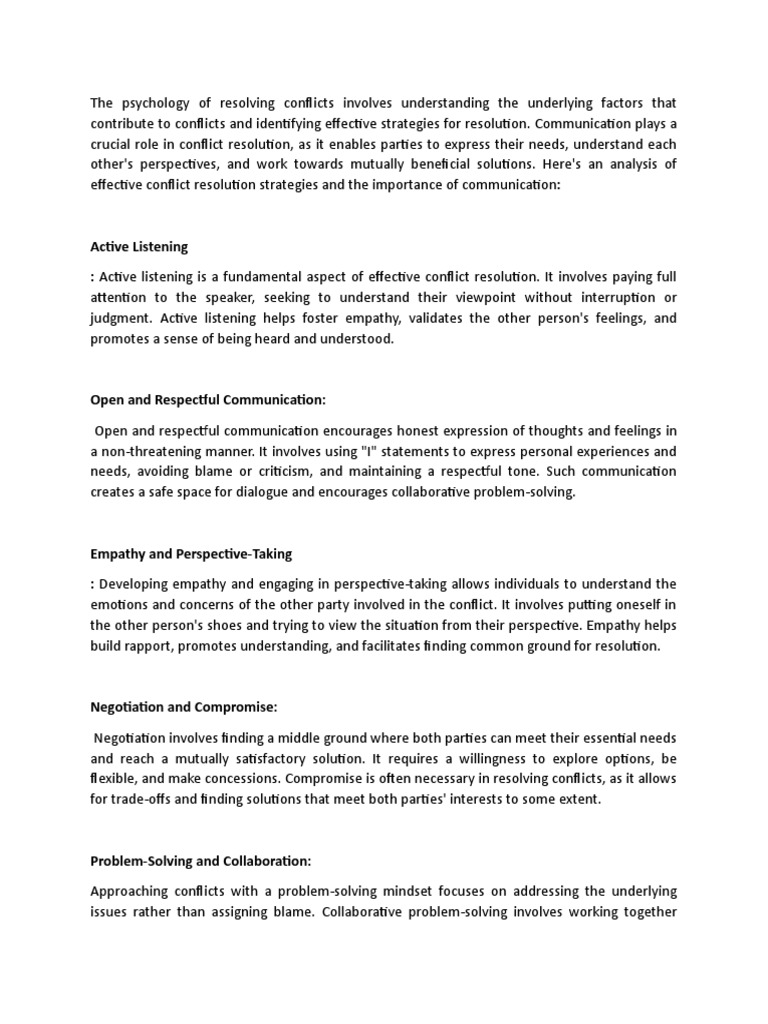Active Listening | PDF | Conflict Resolution | Mediation