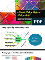 Menulis Policy Paper & Policy Brief (TWWU 2020)