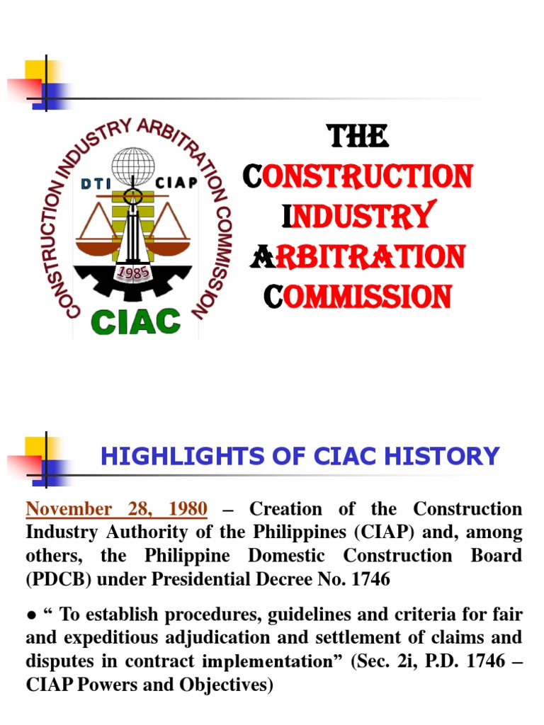 CIAC Overview and Jurisdiction Details | PDF | Arbitration ...