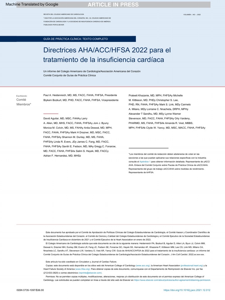 2022 AHA ACC HFSA Guideline For The Management of Heart Failure-1 ...