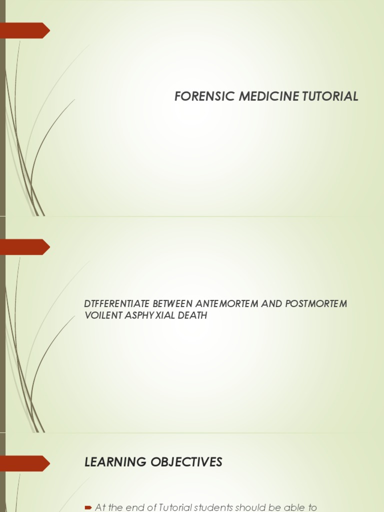 Antemortem vs Postmortem Death Analysis | PDF | Autopsy | Forensic Science