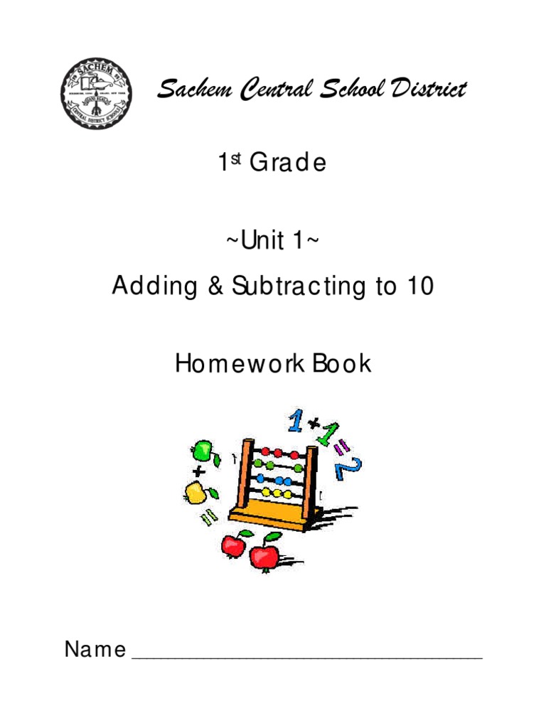 Grade 1 Unit 1 Math Homework Book | PDF