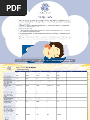 Sleep diary