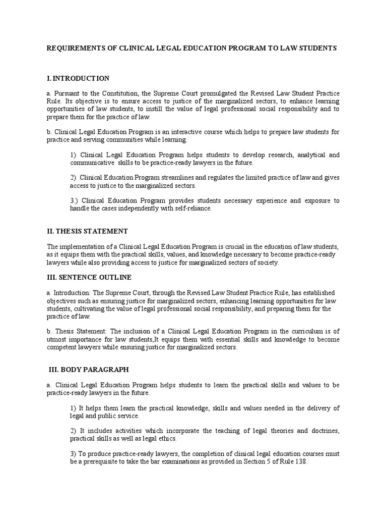 Requirements of Clep PDF Legal Education Lawyer