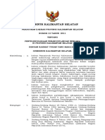 PERDA Provinsi Kalimantan Selatan Nomor 12 Tahun 2011 Tentang Penyelenggaraan Penanggulangan Bencana Di Provinsi Kalimantan Selatan