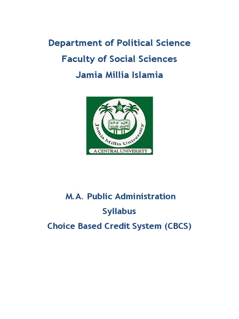 M.A. Public Administration Syllabus | PDF | Course Credit | Public ...