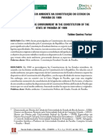 2013 - A Proteção Ao Meio Ambiente Na Constituição Do Estado Da Paraíba de 1989