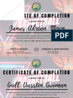 OCCCI Basketball Certificates