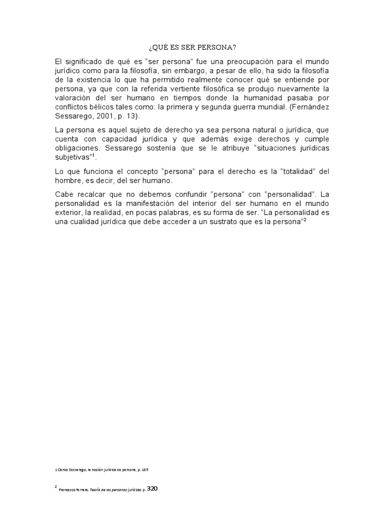 Qué Es Ser Persona | PDF