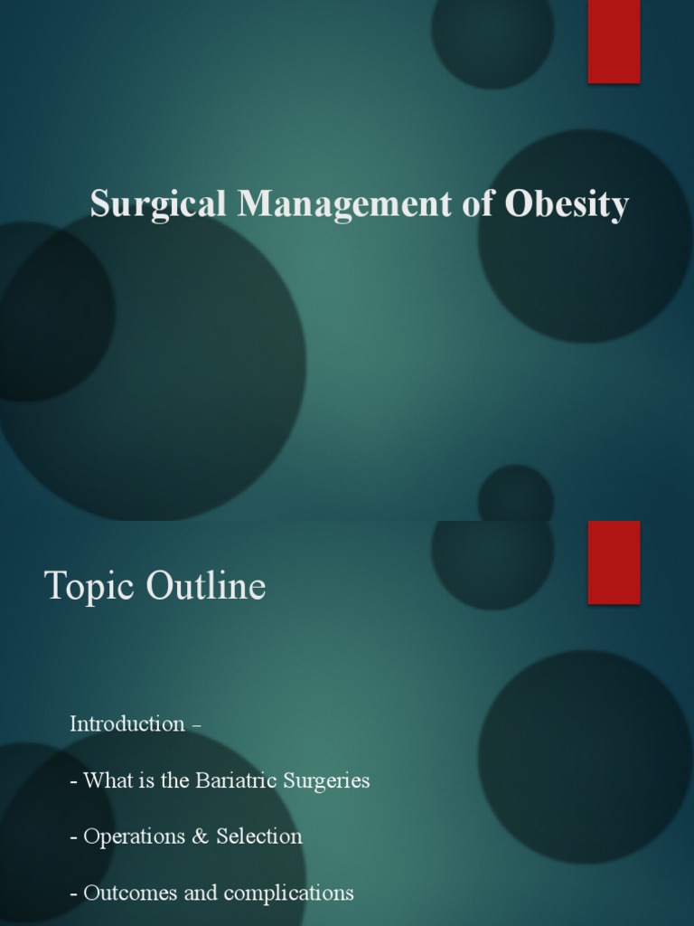 17 Surgical Management of Obesity | PDF | Bariatric Surgery | Obesity