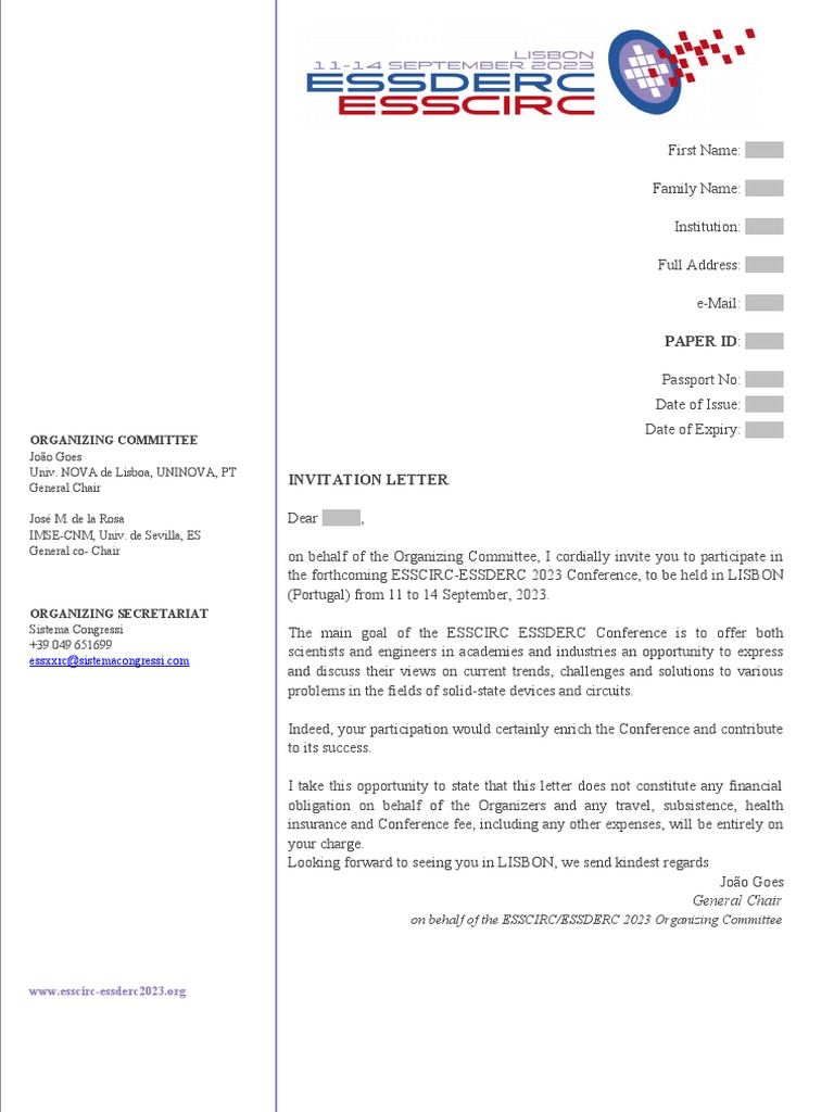 ESSXXRC2023 Invitation Letter CONFERENCE PDF