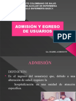 Admision y Egreso de Usuarios