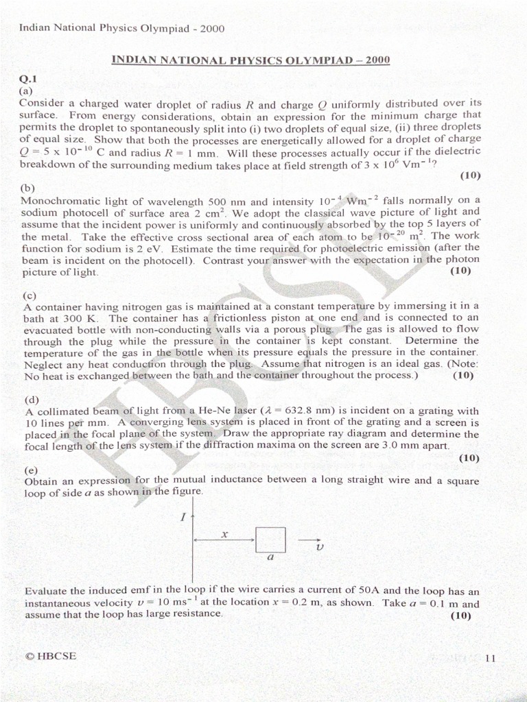 INPhO 2000 | PDF
