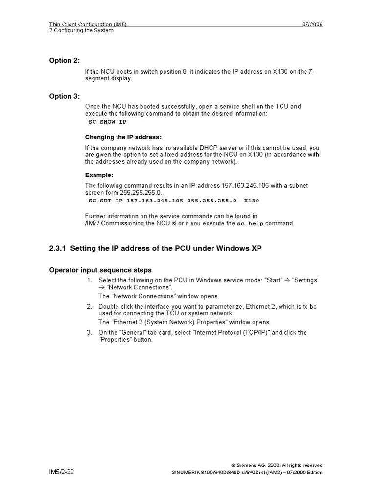 Configuring PCU IP Address in Windows | PDF | Ip Address | Computer Network