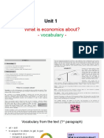 UNIT 1 - What Is Economics About - Vocabulary