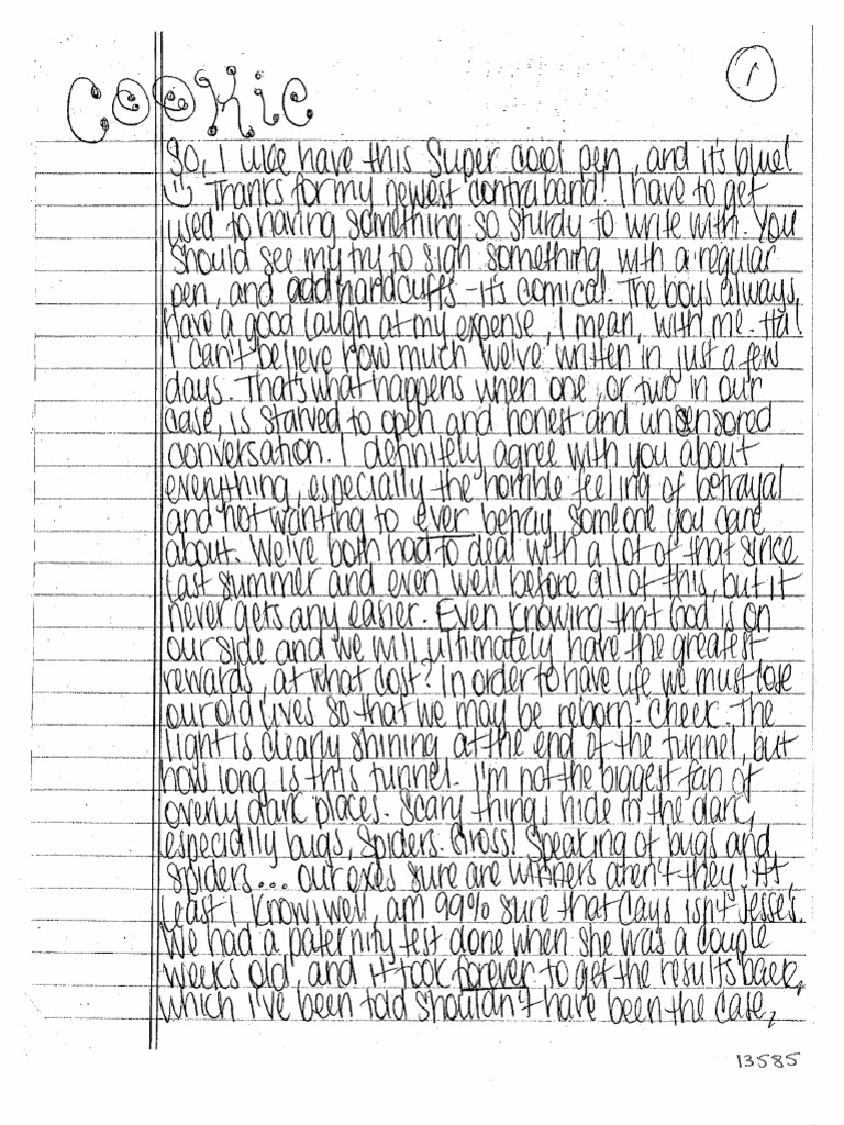 Casey Anthony - Leaked Jailhouse Letters | PDF