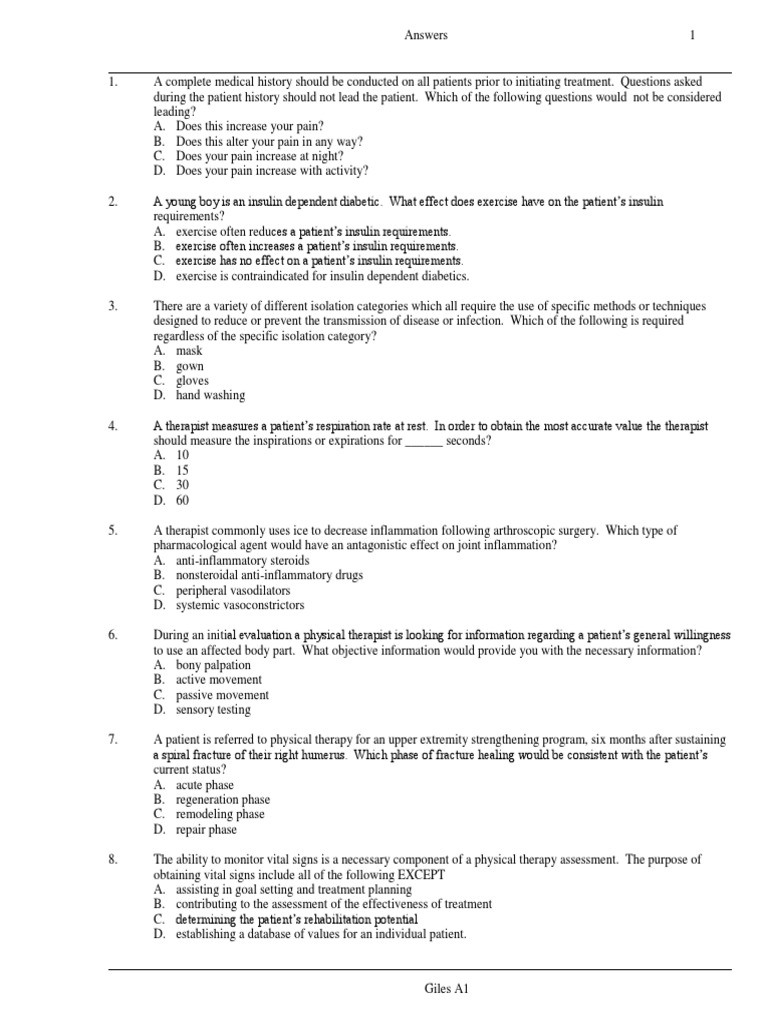 Giles A1 | PDF | Anatomical Terms Of Motion | Physical Therapy