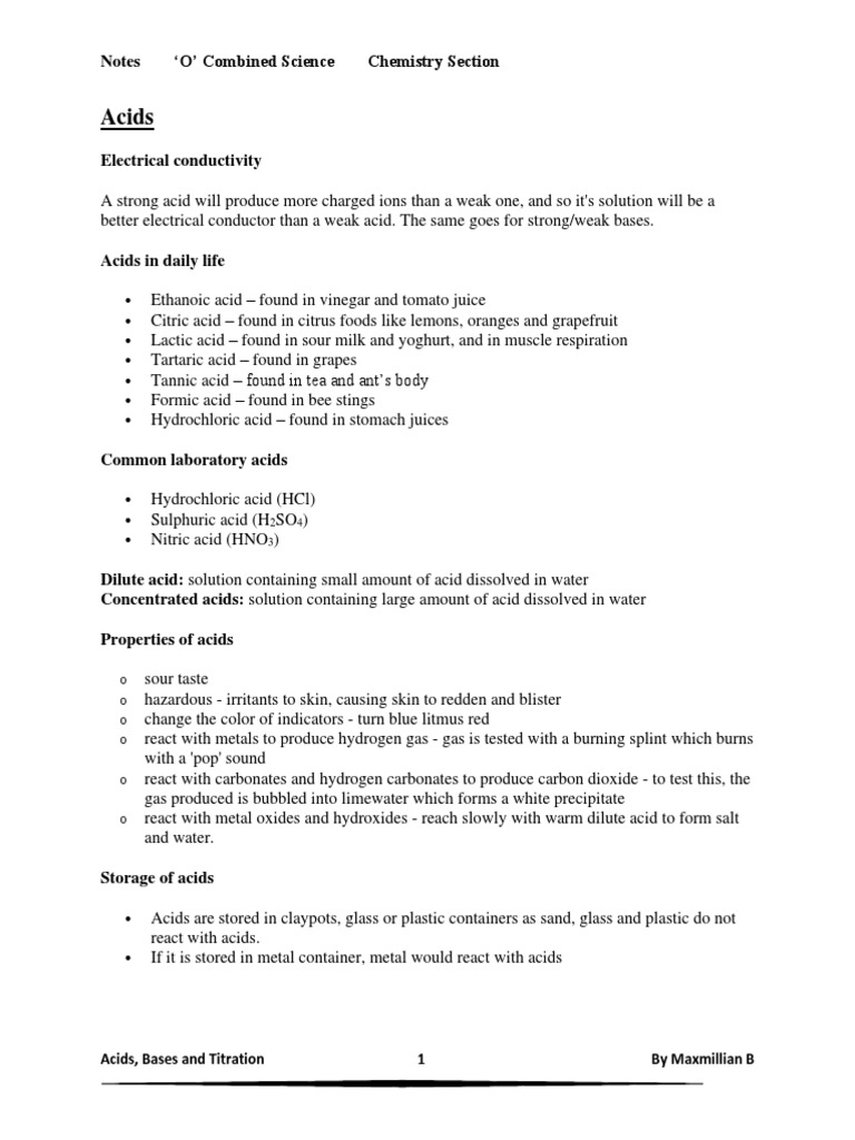 Acids bases and titration notes PDF