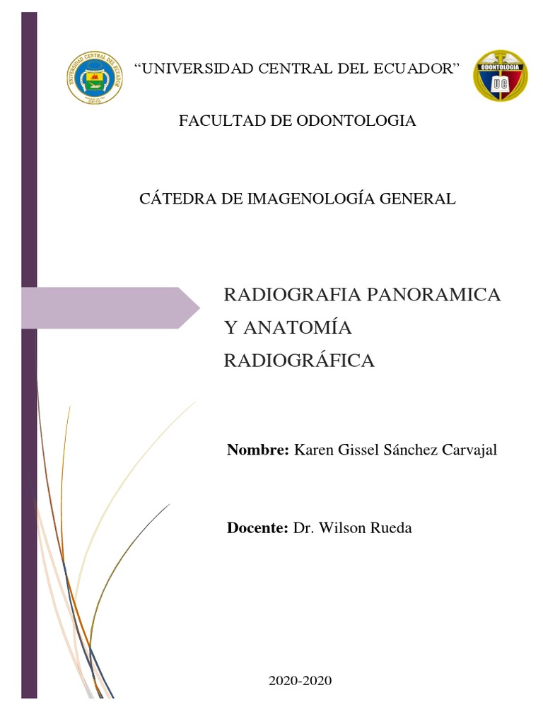 Tarea 6 Radiografía Panorámica | PDF