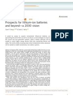 Prospects For Lithium-Ion Batteries and Beyond - A 2030 Vision