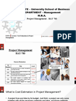 Lecture 10 Cost Estimation in Project Management