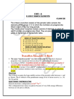 UNIT 8 D AND F BLOCK NOTES