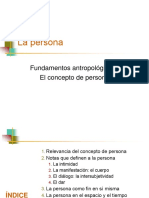 La Persona, Fundamentos Antropológicos I, Concepto de Persona (Yepes - York)