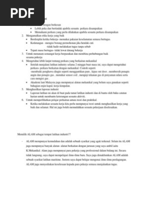 Objektif Latihan Industri Pdf