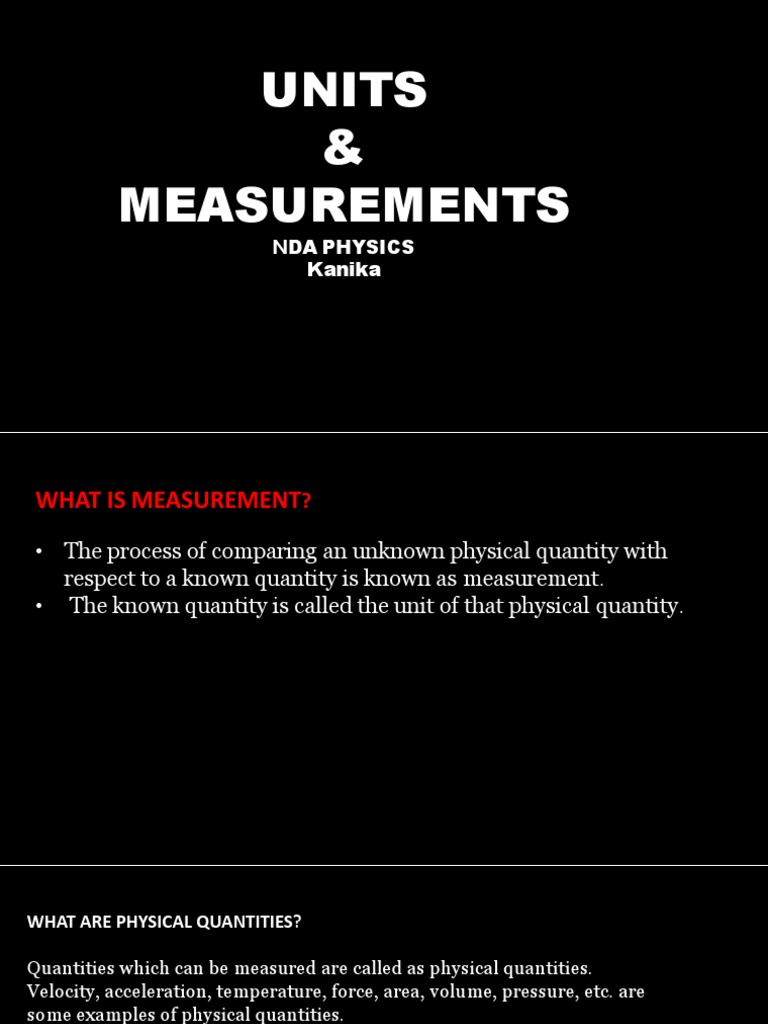 Understanding Physical Quantities and Units | PDF | Quantity ...