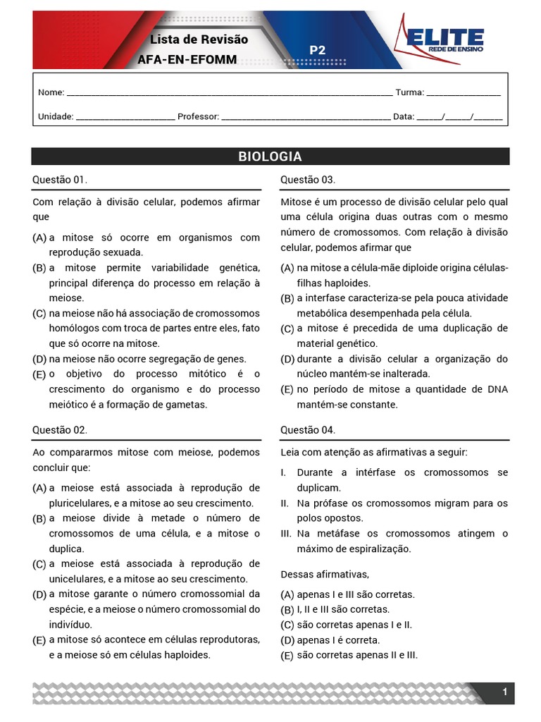 Meiose: definição, etapas, meiose X mitose, resumo - Biologia Net