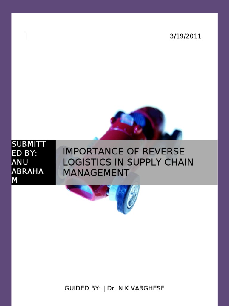 Importance of Reverse Logistics in Supply Chain Management | PDF ...