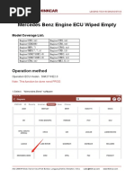 Mercedes Benz Engine ECU Wiped Empty