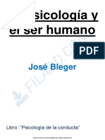 La Psicologia y El Ser Humano - Jose Bleger