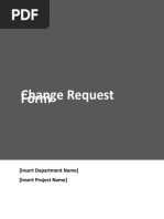 3.5 Supporting Change Request Form