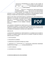 Acta de Asamblea Constitutiva de Sistema de Agua Potable