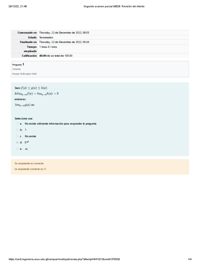 Revisión Segundo Examen Parcial MB2B | PDF | Análisis matemático ...