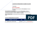 Resultado de Evaluacion de Operadores de Camion Volquete 20.05.2023