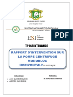 Rapport TP Maintenace Pompe Centrifuge