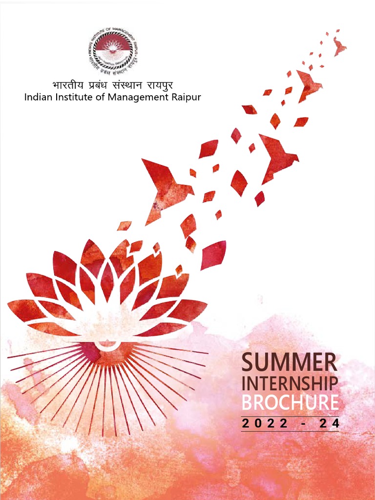 IIM Raipur Summer Internship Brochure 2022 24 PDF