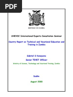 Download Country Report on Technical and Vocational Education and Training in Zambia by Gakon SN6632256 doc pdf