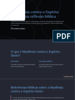 A Blasfêmia Contra o Espirito Santo Uma Reflexão Bíblica