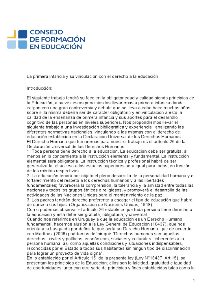 Derecho en La Primera Infancia | PDF | Educación de la primera infancia ...