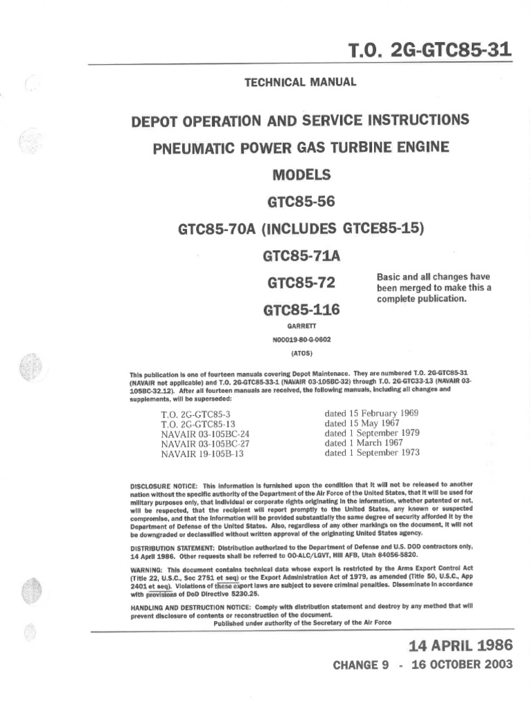 2G-GTCP85-31 Rev 9, 4-14-86 | PDF