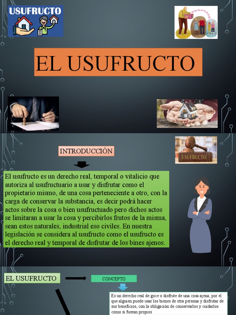 Usufructo: Tipos y Modalidades | PDF | Propiedad | Derecho privado